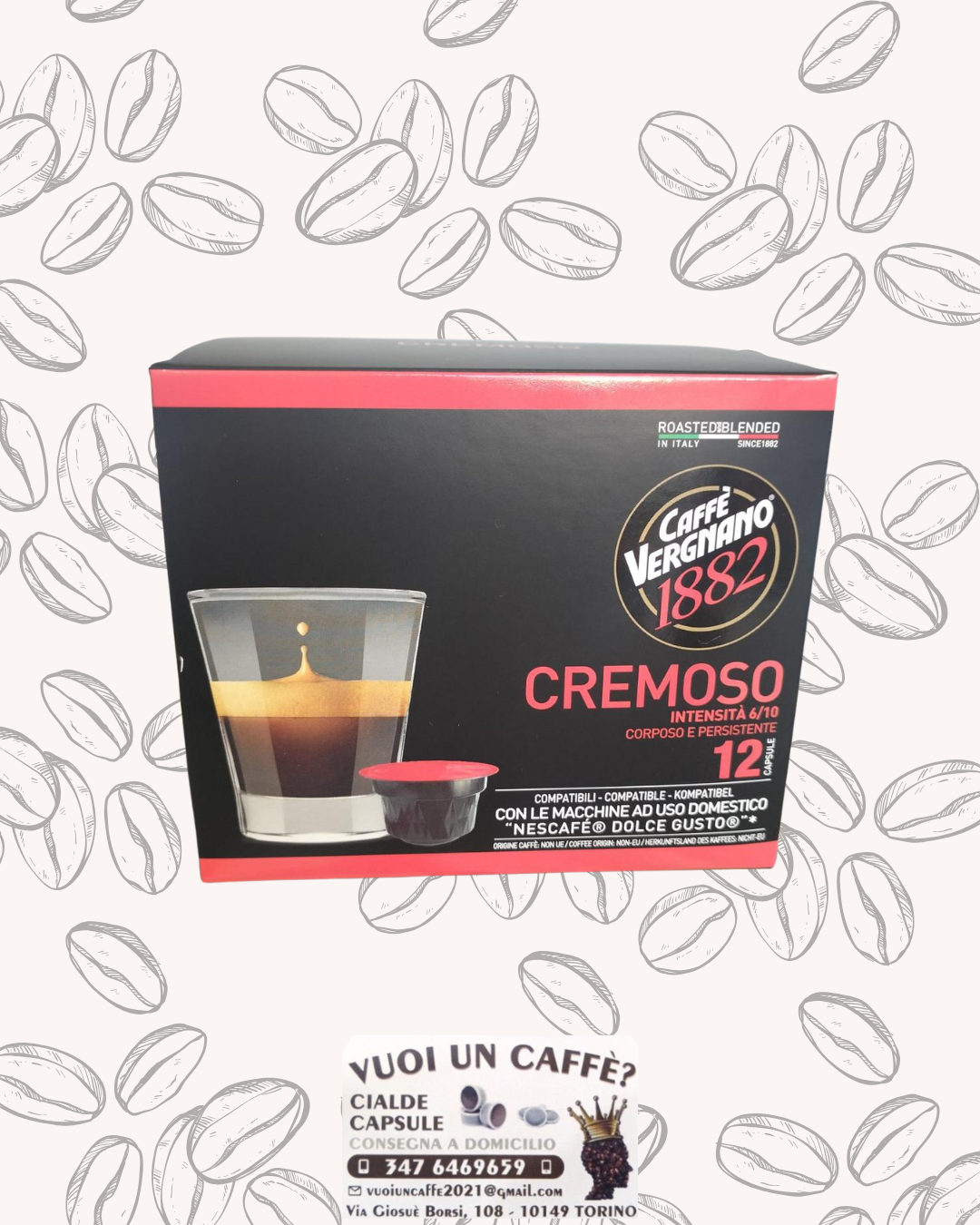 Caffè Vergnano - Miscela: Cremoso - 12 capsule