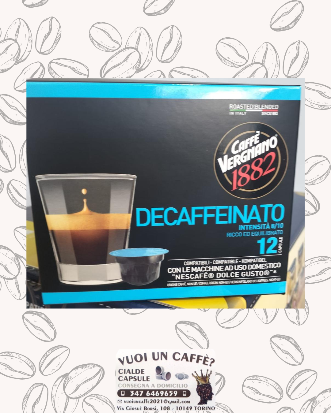 Caffè Vergnano - Miscela: Dek - 12 capsule