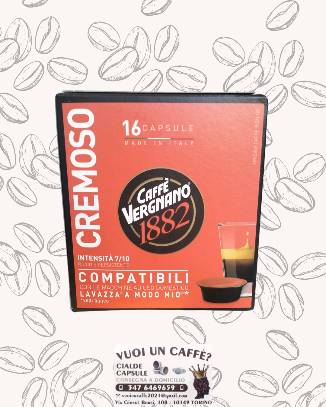 Caffè Vergnano - Miscela: Cremoso - 16 capsule