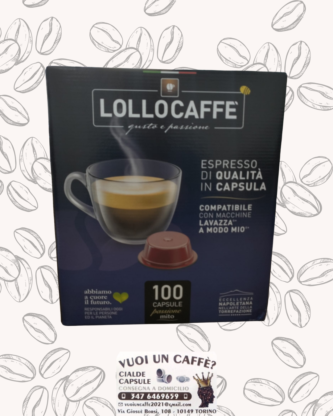 Lollo Caffè - Miscela: Dek - 100 capsule