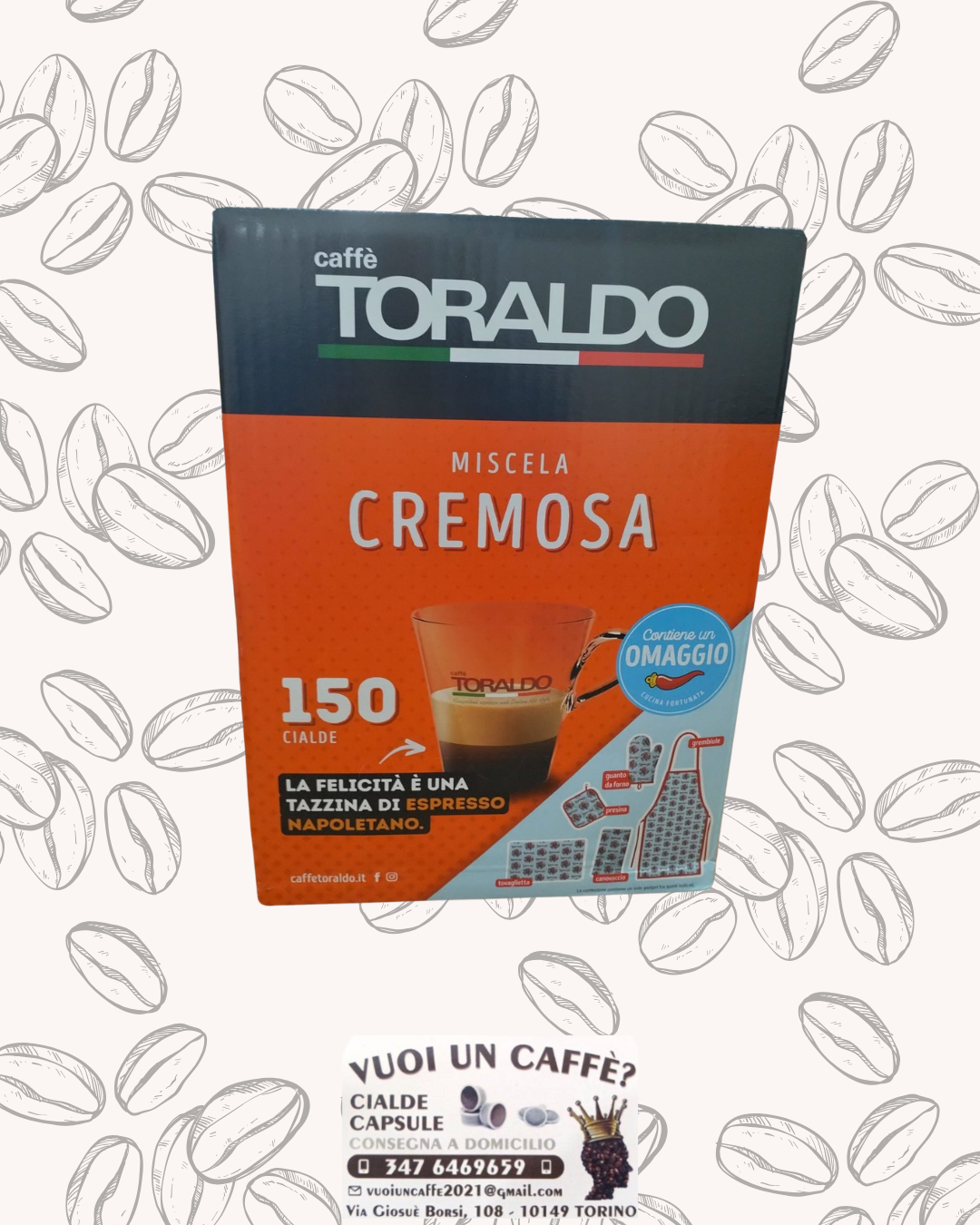 Caffè Toraldo - Miscela: Cremosa - 150 cialde carta ese44