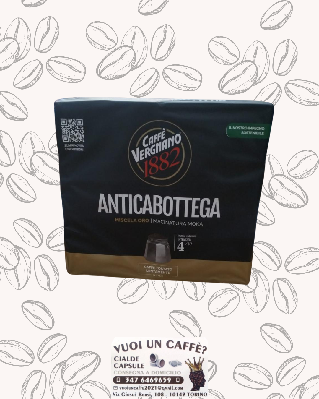 Caffè Vergnano Macinato - Miscela: Antica Bottega - 500 grammi