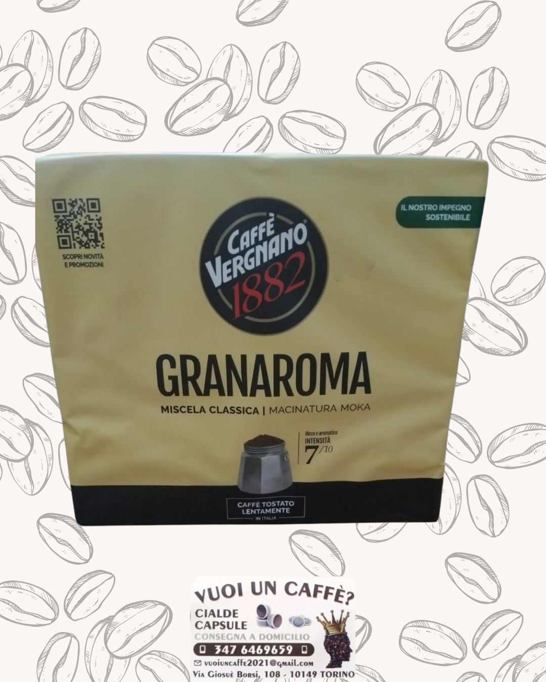 Caffè Vergnano Macinato - Miscela: Granaroma - 500 grammi