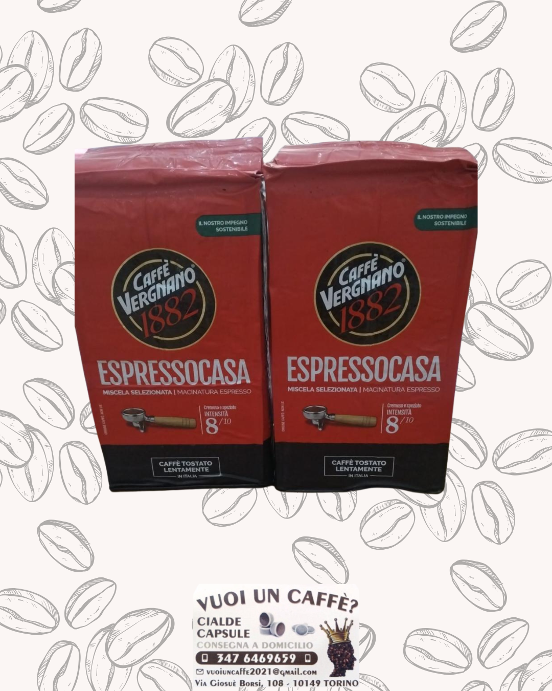 Caffè Vergnano Macinato - Miscela: Espresso Casa - 500 grammi